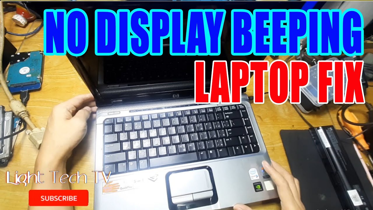HOW TO FIX LAPTOP NO DISPLAY BEEPING - YouTube