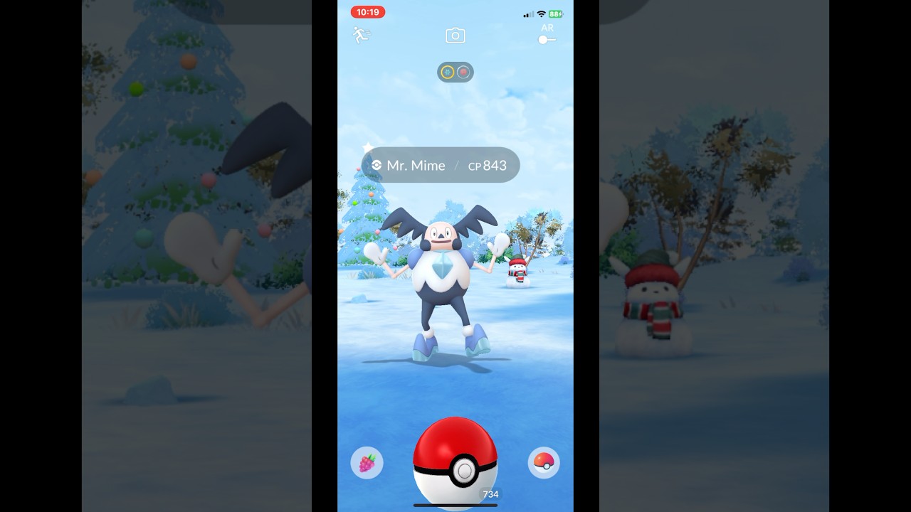 Pokémon GO. - Female Galarian Mr. Mime. 