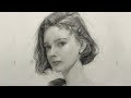 Drawing Girl Portrait with Graphite Pencil