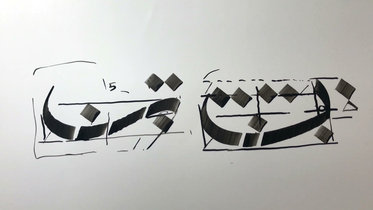 سلسلة دروس خط الثلث 3 حرف الباء مع الخطاط عبدالوهاب سيف