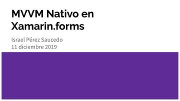 MVVM nativo en Xamarin.Forms