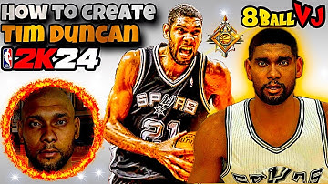 NBA 2K24 How To Create Tim Duncan