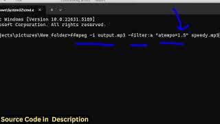 FFMPEG Command to Change the Speed of the Audio File in Terminal