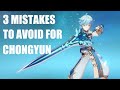 Using the Snow-Tombed on Chongyun? 3 Mistakes You Want to Avoid for Him!