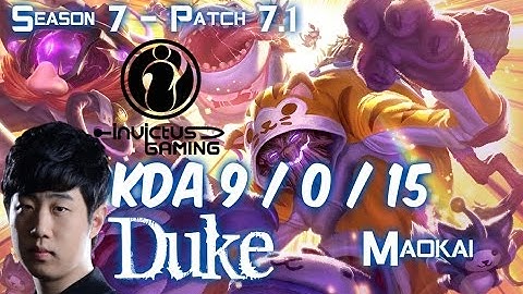 IG Duke MAOKAI vs KENNEN Top - Patch 7.1 KR Ranked