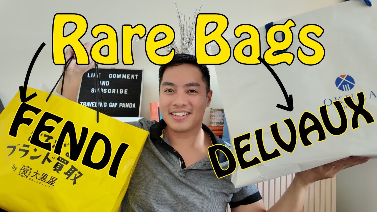 Распаковка сумок Fendi 2jours Monster Bag и Delvaux Hero Brillant Bag — винтажный шопинг в Японии.