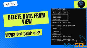 DELETE Data through VIEW in MySQL | DROP VIEW | VIEWS in MySQL| MySQL Views in HINDI #views #inhindi