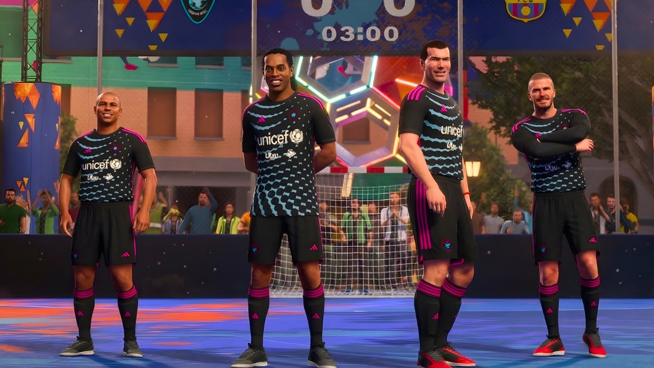 Volta Football - Ronaldinho, Zidane, Beckham, Roberto Carlos | Soccer Aid vs FC Barcelona