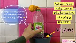 SAINS T2B9, AKTIVITI 9.4 (C) Mengkaji haba boleh menyebabkan gas mengembang dan mengecut.