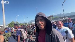 Caravana de migrantes continúa su recorrido por el sur de México