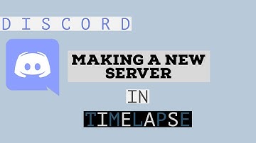 Making a Discord server in timelapse