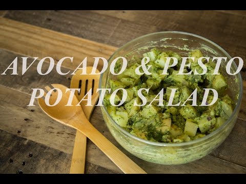 Avocado and pesto potato salad