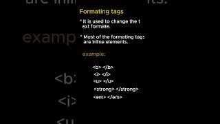 formatting tags in html #formattingtags