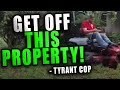 Tyrant Cop Threatens Good Samaritan Landscaper While Mowing for FREE