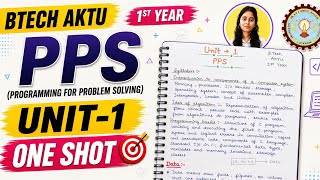 PPS Unit-1 One Shot 🔥| Programming for Problem Solving | BTech 1st Year AKTU #oneshot #unit1 #pps