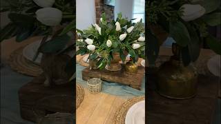 Simple Spring Tablescape #shorts #tablescapeideas #springdecor