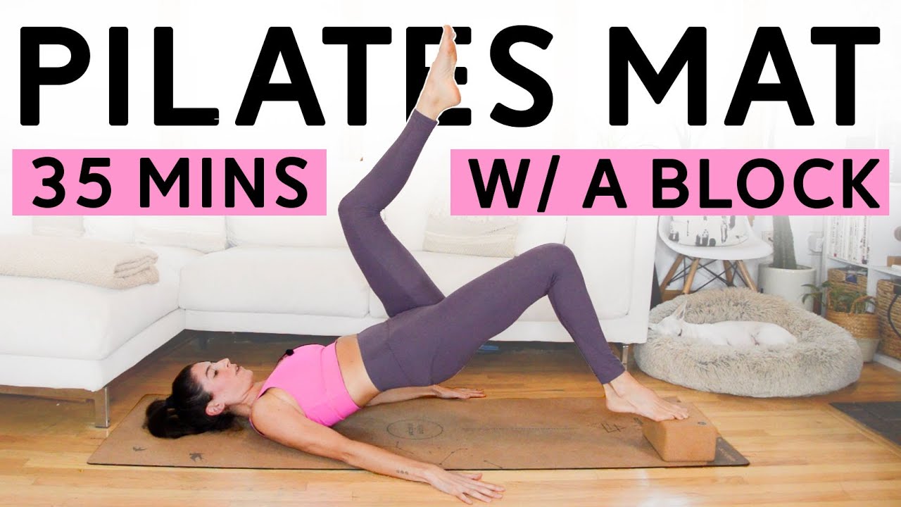 Pilates Mat Class with a Yoga Block (35 Mins) 