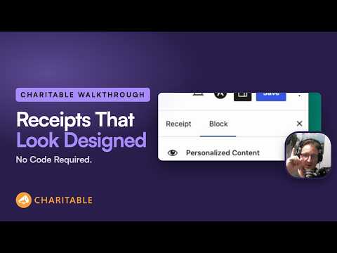 How to Create Personalized Donation Receipts in Charitable Pro