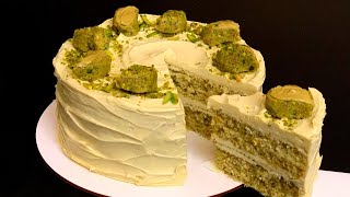 Pistachio Cake Recipe Creamy Pistachio Frosting Easy Baking Tutorial