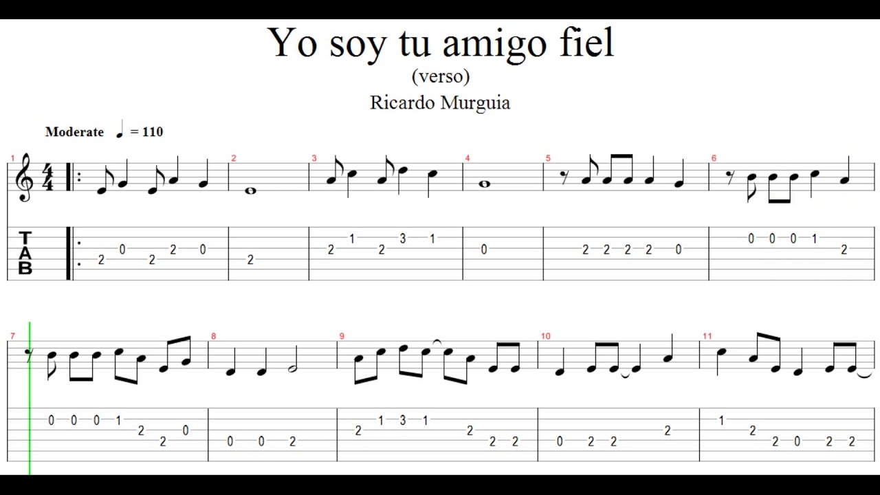 Yo soy tu amigo fiel - Práctica para 2da, 3era y 4ta cuerda de la guitarra  Acordes - Chordify