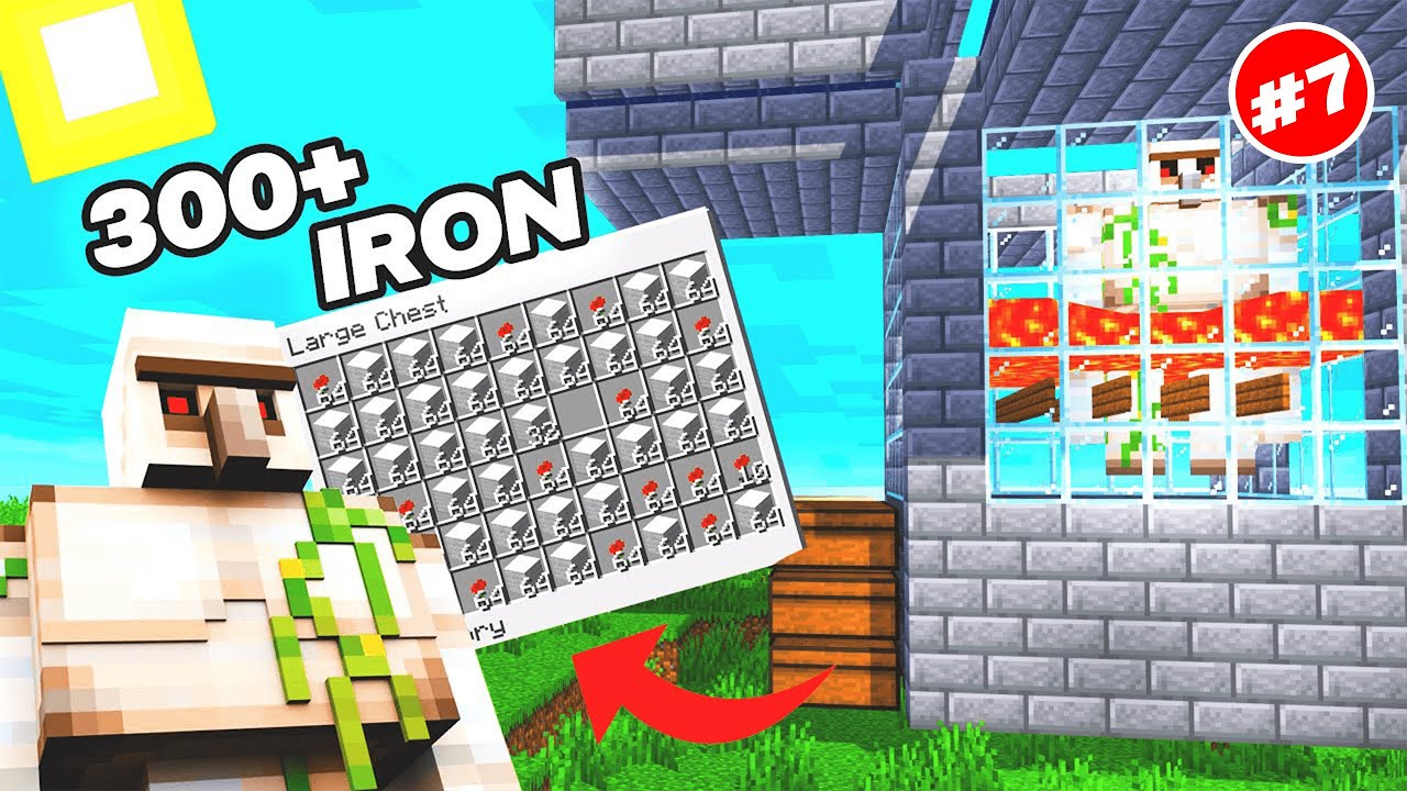 I BUILT A INFINITE IRON FARM IN MY MINECRAFT SURVIVAL | #7