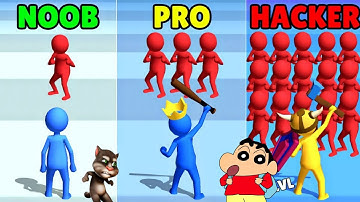 😲Shinchan And Tom play join Rush 😱||😢 Noob vs pro vs hacker💪#noobvspro#talkingtom#shinchan