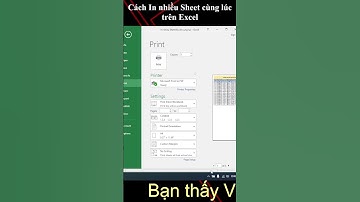 Cách In cùng lúc nhiều sheet trên Excel  #shorts #tuhocudcntt #short #excel