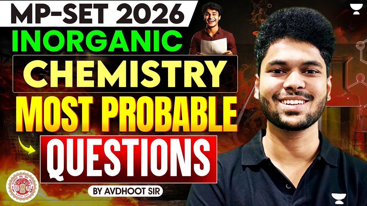 MPSET 2026 Chemistry | MP SET Inorganic Chemistry Most Probable Questions  | MP SET 2026 Chemistry