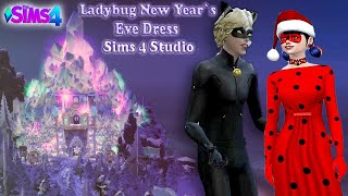 The Sims 4 🐞Ladybug New Year`s Eve Dress ✨ Sims 4 Studio screenshot 3