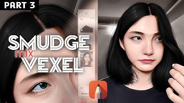Tutorial SMUDGE SEMI VEXEL part3 || Autodesk Sketchbook
