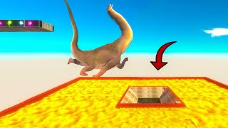 The  ONLY WAY OUT is JUmP into HOLE to EsCAPE LAVA - Animal Revolt Battle Simulator screenshot 3