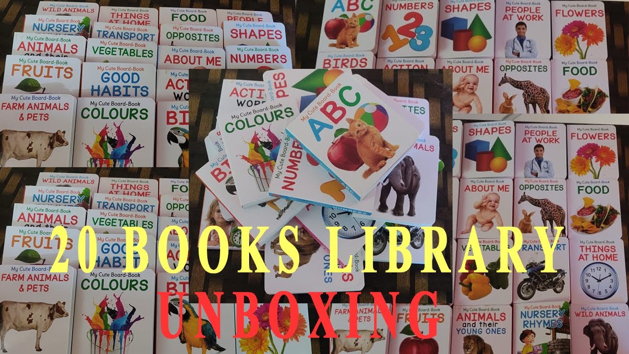 Unboxing baby books 1st baby books baby play book 20 baby book library