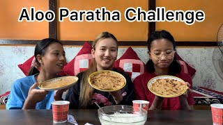 Aloo Paratha Challenge Without Using hands 🙌