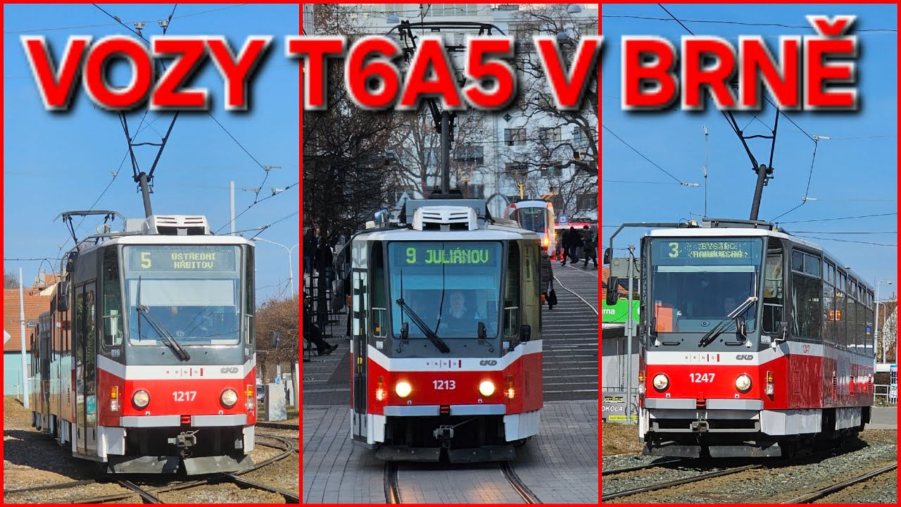 ČKD TATRA T6A5 V BRNĚ (pražské i brněnské vozy)