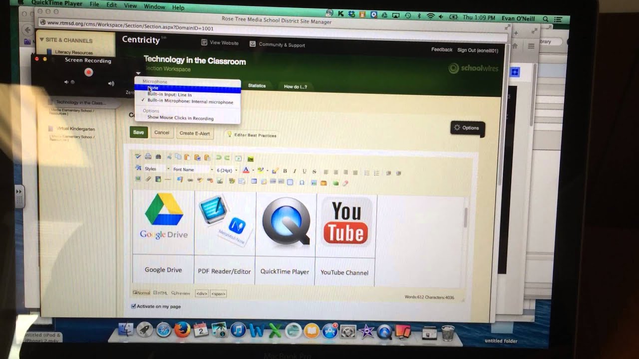 Quicktime Screen Capture QuickTime - Screen Capture - YouTube