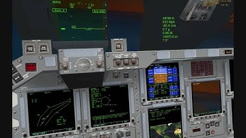 Space shuttle Discovery (sts-119 coms)  Orbiter Re-Entry and Landing simulation Part 3