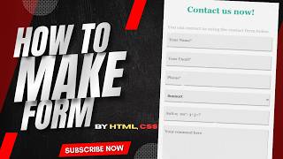 How to Create a Contact Us Form Using HTML & CSS | Web Design @EROR_CODE082_HTML_ZZZ