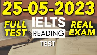 IELTS READING PRACTICE TEST 2023 WITH ANSWER | 25.05.2023