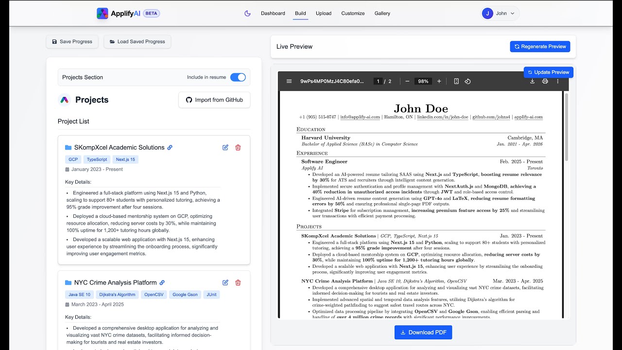 Create the Perfect Resume in Minutes: Applify AI Resume Builder Demo