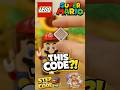 Step the Code?! #supermario #nintendo #mario #lego #legomario #wario