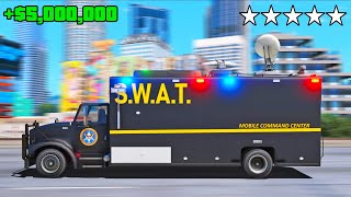 I stole a SWAT Mobile Command Center worth $5,000,000 in GTA 5!!