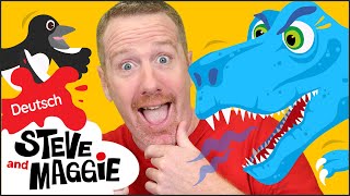 Eine lustige Dinosaurier Geschichte für Kinder mit Steve und Maggie Deutsch