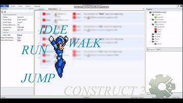 Construct 2 | Platform Create | Idle Walk Run Jump | Ep 1