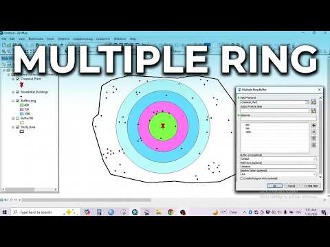 How to Create a Multiple Ring Buffer in ArcMap | GIS Proximity Tutorial