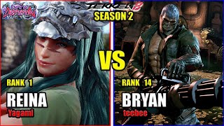 Tekken 8 | #1 Reina (Yagami) VS #14 Bryan (teebee) | High Level Gameplay