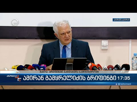 ამირან გამყრელიძის ბრიფინგი