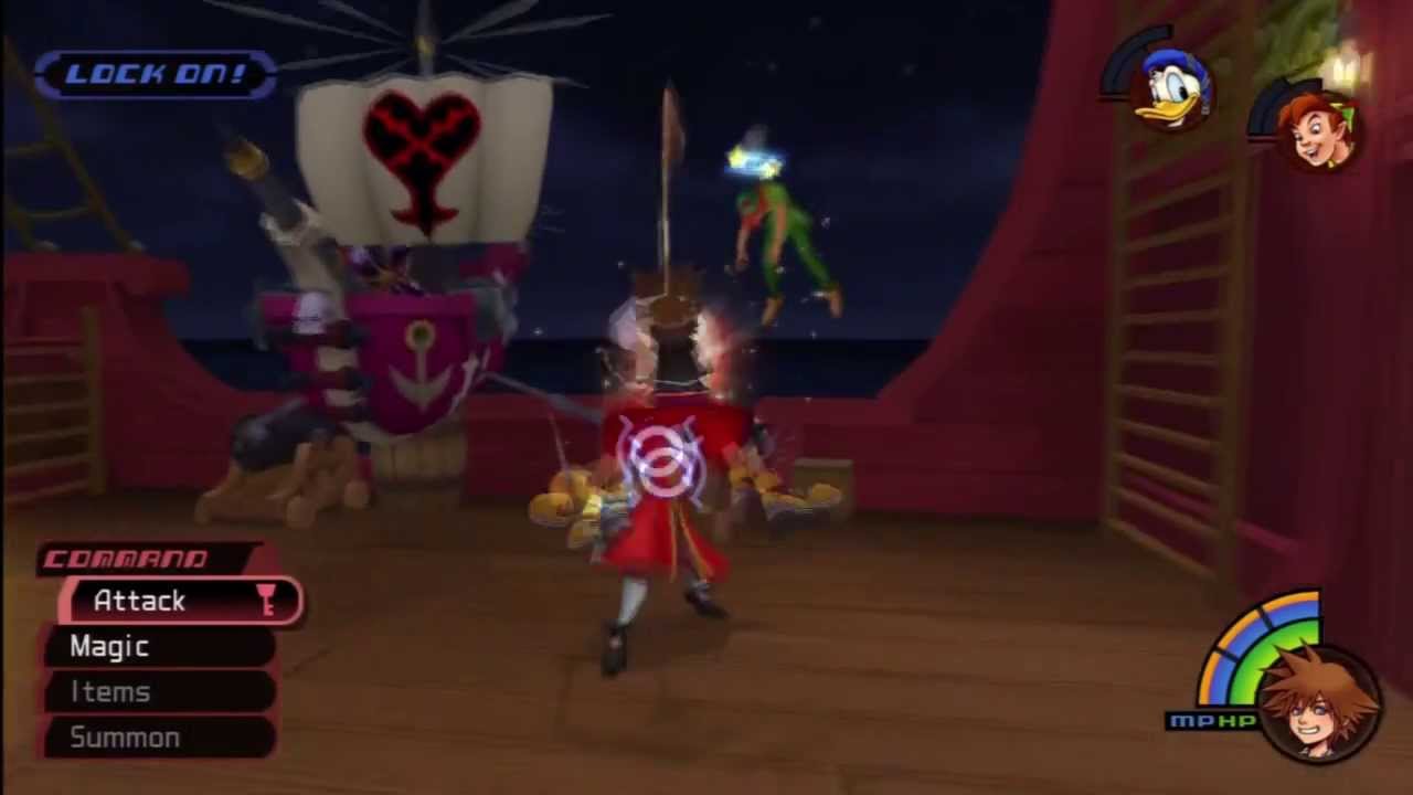 KH HD 1.5 ReMix - Level 1 Captain Hook (No Damage)