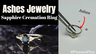 Sapphire Ring With Ashes | How Memorial Jewelry is Made. Making A Memorial Ring With Sapphire