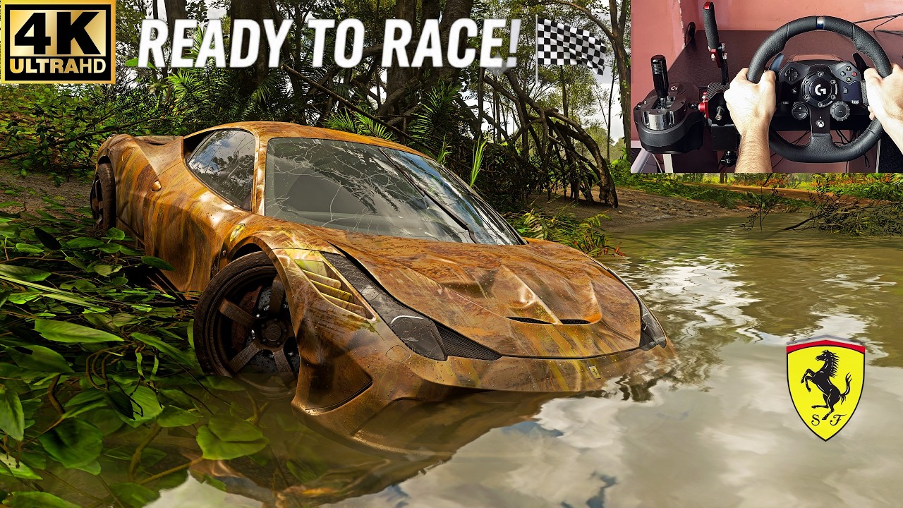 RESTORED & RACED VS Ferrari 458 Italia | Forza Horizon 5 Steering Wheel Gameplay