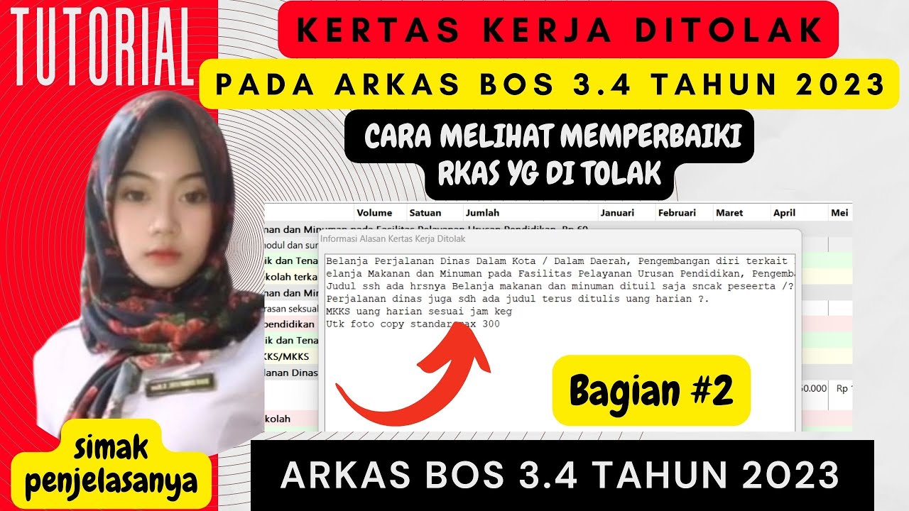 🔴Bagian 2 Perbaikan RKAS yang di Tolak pada aplikasi Arkas Bos 2023 ...